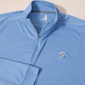 Johnnie-O Men's Blue M Stretch 1/4 Zip Performance Golf Pullover